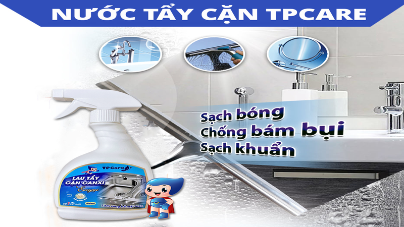 Bước chi tiết tẩy cặn canxi trên kính